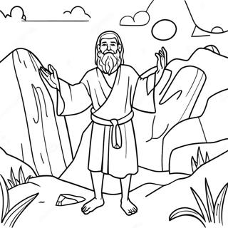 Elijah In The Wilderness Coloring Page 121966 56549