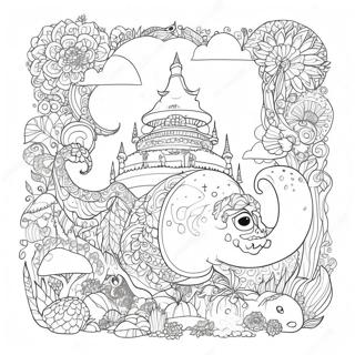 Intricate Kerby Rosanes Fantasy Scene Coloring Page 121989-56558