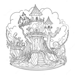 Intricate Kerby Rosanes Fantasy Scene Coloring Page 121989-56560