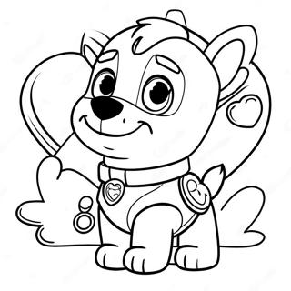 Paw Patrol Valentines Day Coloring Pages