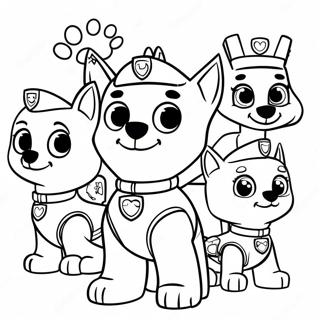 Charming Paw Patrol Characters Coloring Page 122040-56597