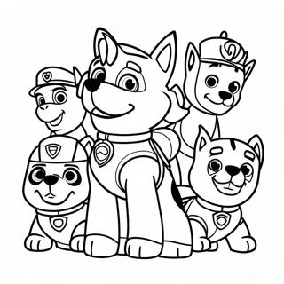 Charming Paw Patrol Characters Coloring Page 122040-56598