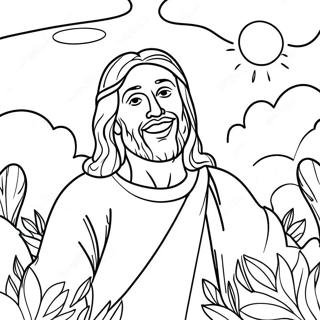 Joyful Jesus In Nature Coloring Page 122067 56621