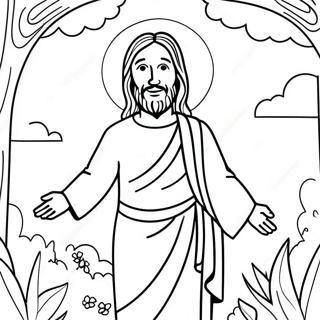 Joyful Jesus In Nature Coloring Page 122067 56623