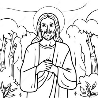 Joyful Jesus In Nature Coloring Page 122067 56624