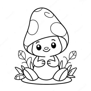 Mushroom Gnome Coloring Page 122091-56635