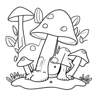 Whimsical Mushroom Gnome Coloring Page 122092-56638