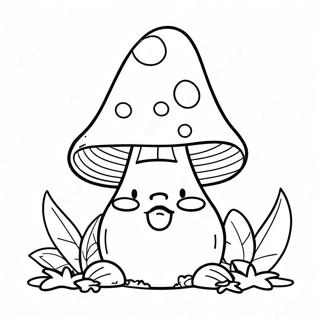 Whimsical Mushroom Gnome Coloring Page 122092-56639