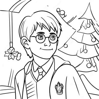 Harry Potter Christmas Coloring Page 122142-56674