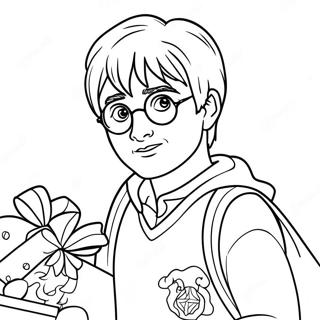 Harry Potter Christmas Coloring Page 122142-56675