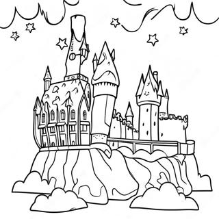 Hogwarts Castle Christmas Coloring Page 122143-56678