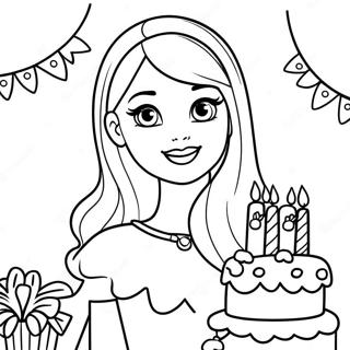 Barbie Birthday Celebration Coloring Page 122193-56713