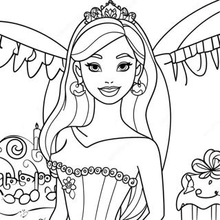 Barbie Birthday Celebration Coloring Page 122193-56714