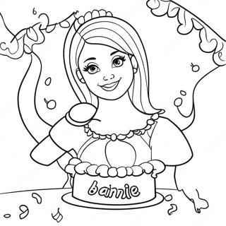 Barbie Birthday Celebration Coloring Page 122193-56715