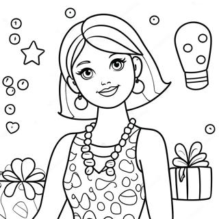 Barbie Birthday Celebration Coloring Page 122193-56716