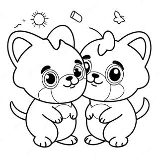 Cheerful Pomni And Jax Coloring Page 122275-56846
