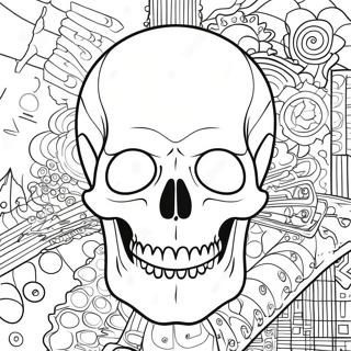 Blank Skull Diagram Coloring Pages