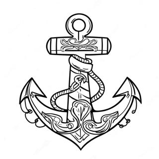 Nautical Themed Anchor Coloring Page 122375 56924