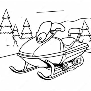 Vintage Snowmobile Adventure Coloring Page 122426-56964