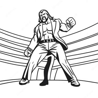 Triple H In The Ring Coloring Page 122582-57085