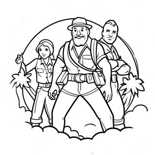 Jumanji Adventure Scene Coloring Page 122605-57093