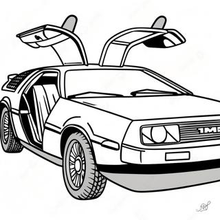 Delorean Time Machine Coloring Page 122685-57164