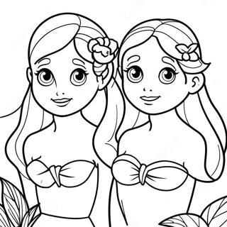 Ariel S Beautiful Sisters Coloring Page 122712-57185