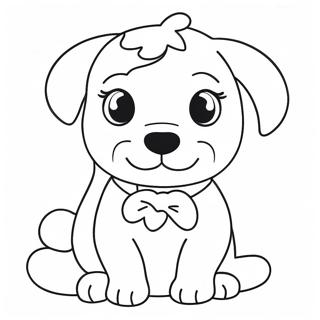 Christmas Puppy Coloring Pages