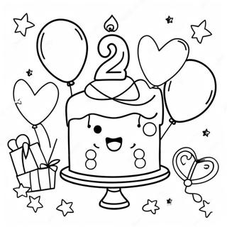 Happy 2nd Birthday Coloring Pages