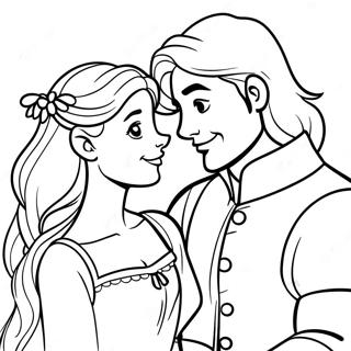 Rapunzel And Flynn Coloring Pages