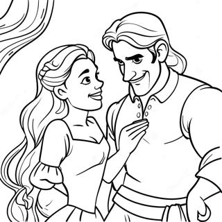 Playful Rapunzel And Flynn Coloring Page 122996-57407