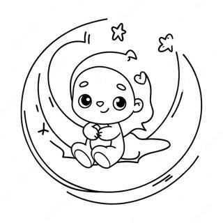 Adorable I Love You To The Moon And Back Coloring Page 123122-57502
