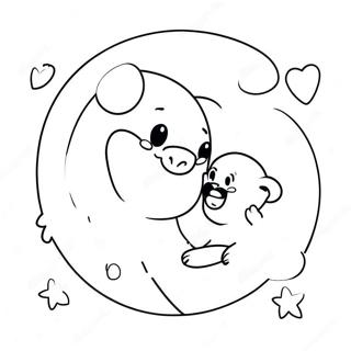 Adorable I Love You To The Moon And Back Coloring Page 123122 57504