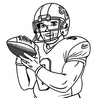 Aj Brown With Football Coloring Page 123148-57524