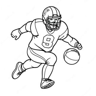 Aj Brown Running With Ball Coloring Page 123149-57527
