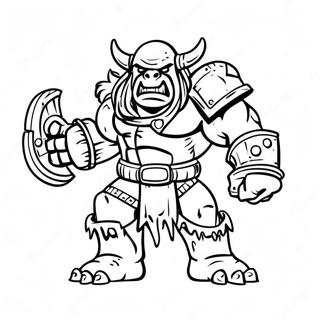 Ork Warboss In Combat Coloring Page 123199-57557