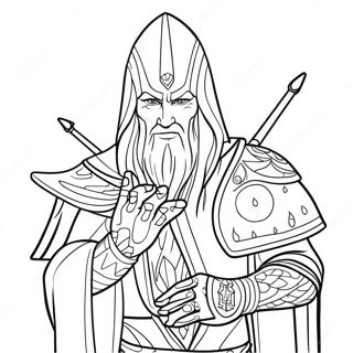 Eldar Farseer With Psychic Powers Coloring Page 123200-57561