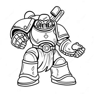 Chaos Space Marine Coloring Page 123201-57566