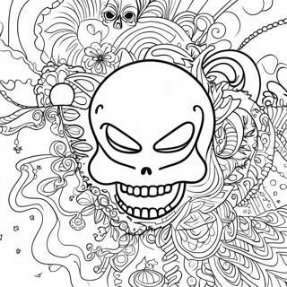 Grateful Dead Tie Dye Design Coloring Page 123226-57585