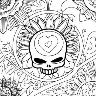 Grateful Dead Tie Dye Design Coloring Page 123226-57586