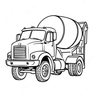 Cement Truck Coloring Page 123248-57589