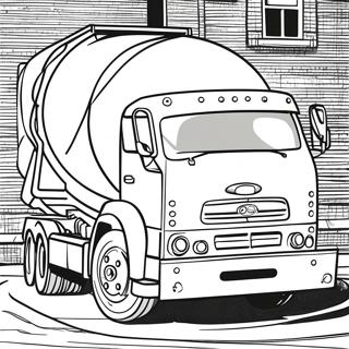 Cement Truck Coloring Page 123248-57590