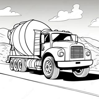 Cement Truck Coloring Page 123248-57591