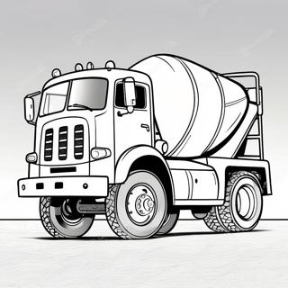 Cement Truck Coloring Page 123248-57592