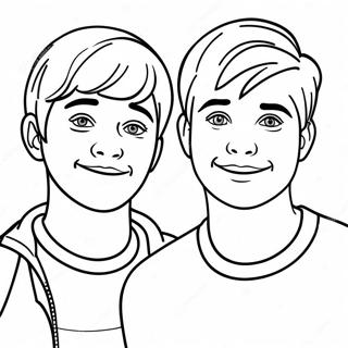 Sam And Colby Coloring Page 123300-57630