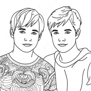 Sam And Colby Coloring Page 123300-57631