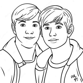 Sam And Colby Exploring Coloring Page 123302-57637