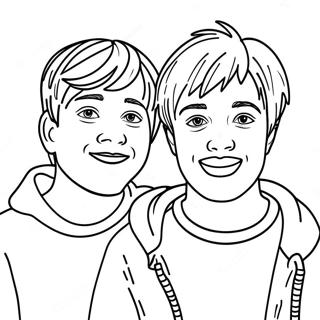 Funny Sam And Colby Coloring Page 123303-57644