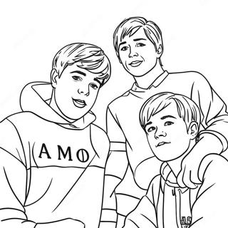 Sam And Colby With Friends Coloring Page 123304-57645