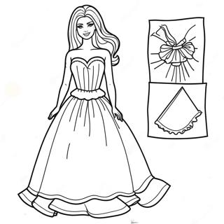 Barbie Dress Coloring Pages